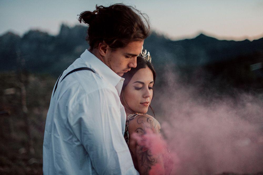 Humo de colores Boda