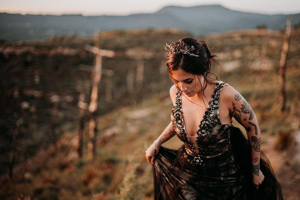 Vestido de novia Negro