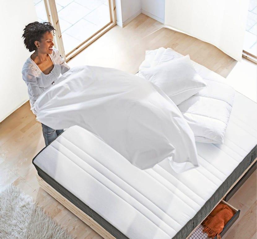 hacer la cama con colchones de ikea