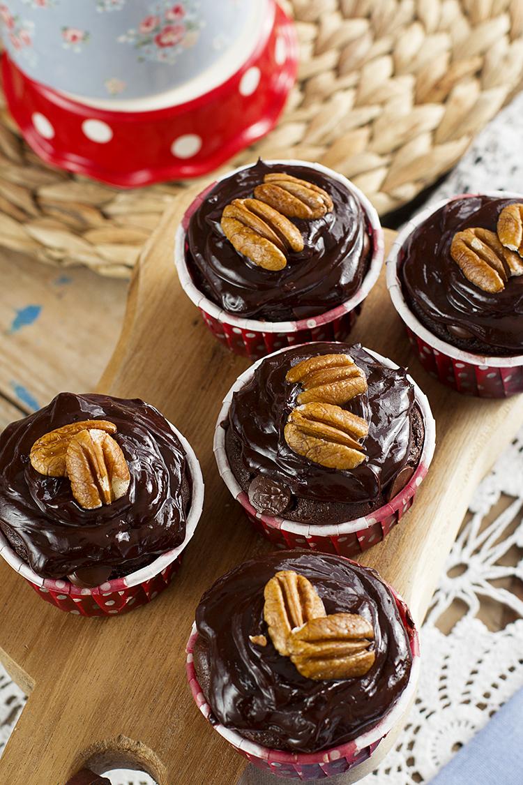 Magdalenas Doble Chocolate una receta sencilla rica y sin gluten