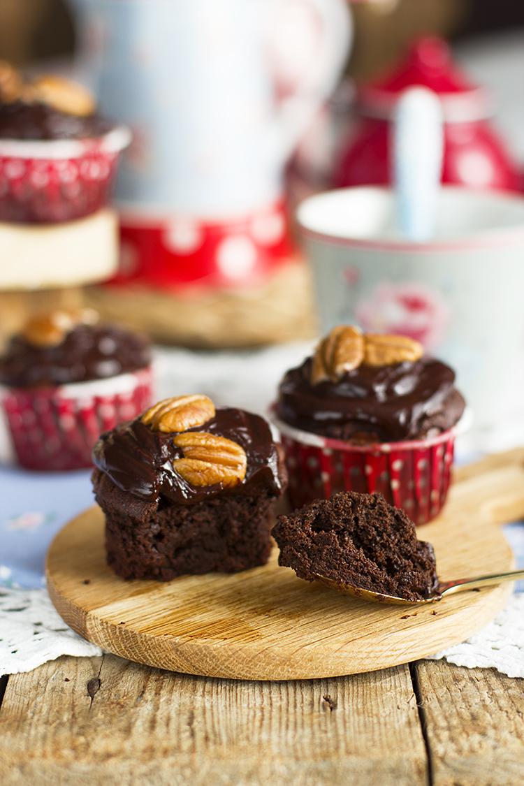 Magdalenas Doble Chocolate una receta sencilla rica y sin gluten