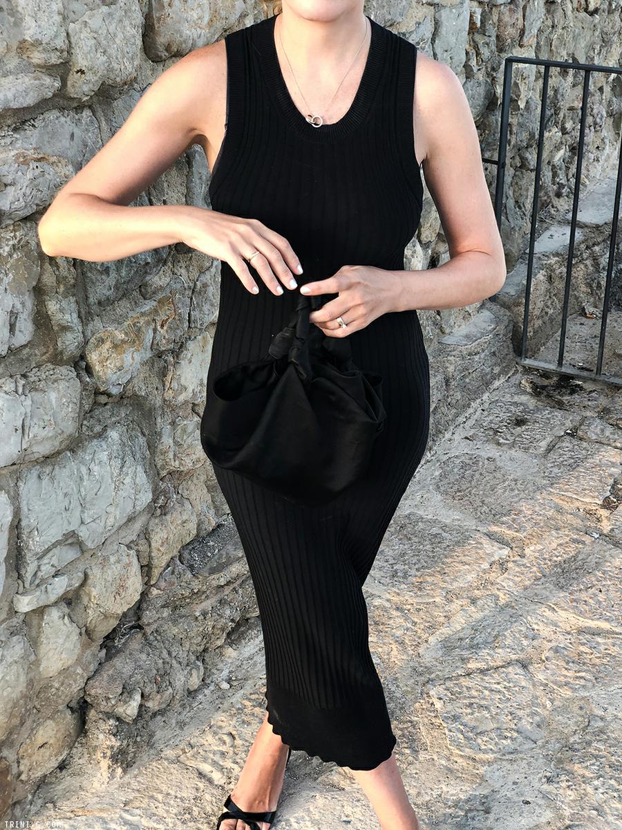 Trini | Acne Studios dress Manolo Blahnik sandals