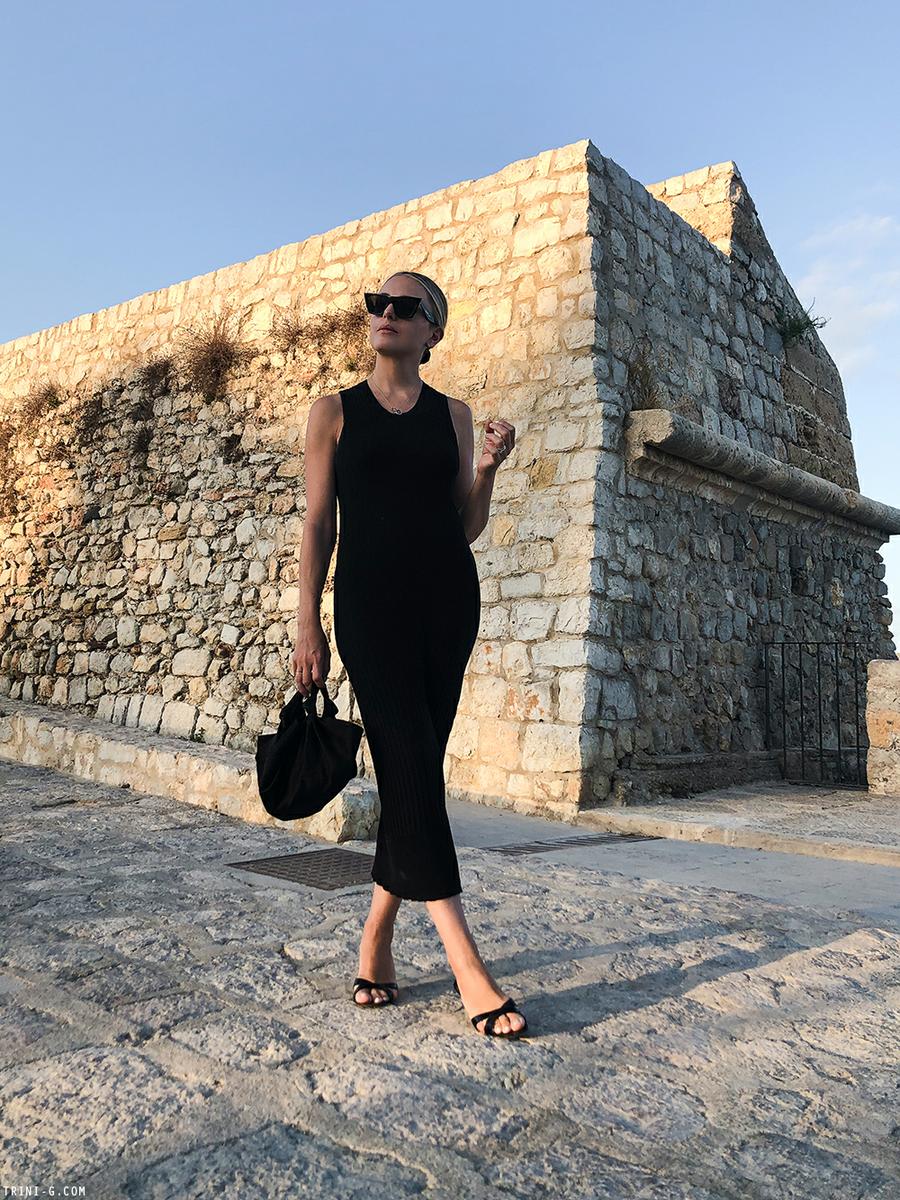 Trini | Acne Studios dress Manolo Blahnik sandals