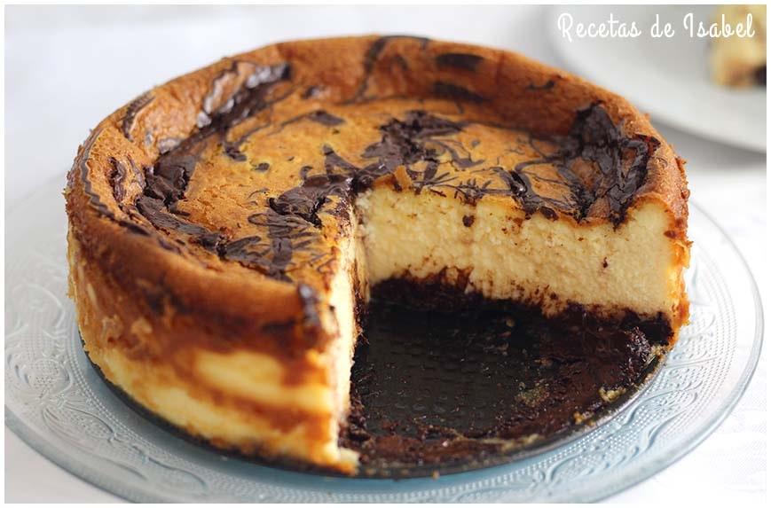 Tarta de queso mascarpone y chocolate