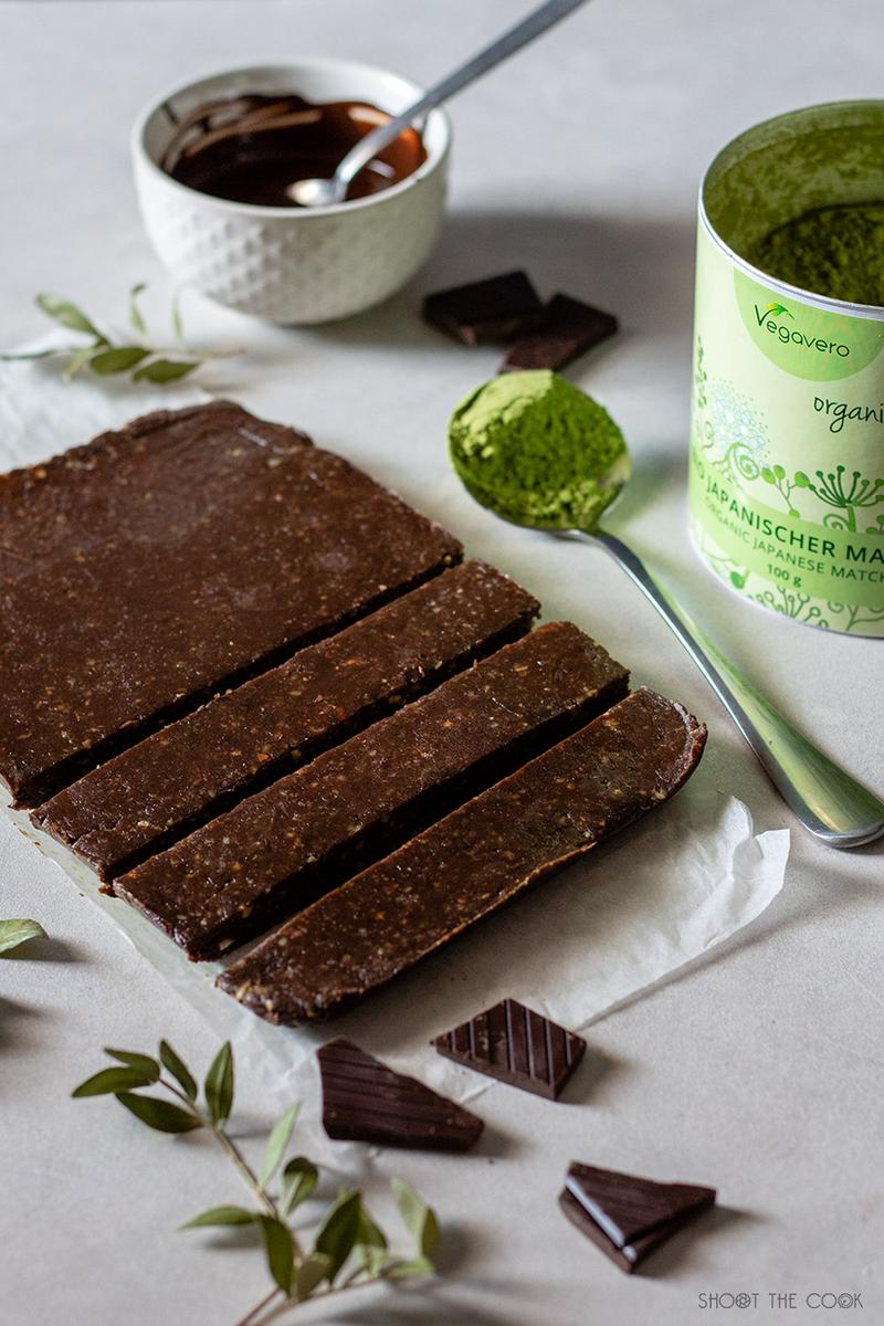 Barritas Proteicas de Chocolate y Matcha