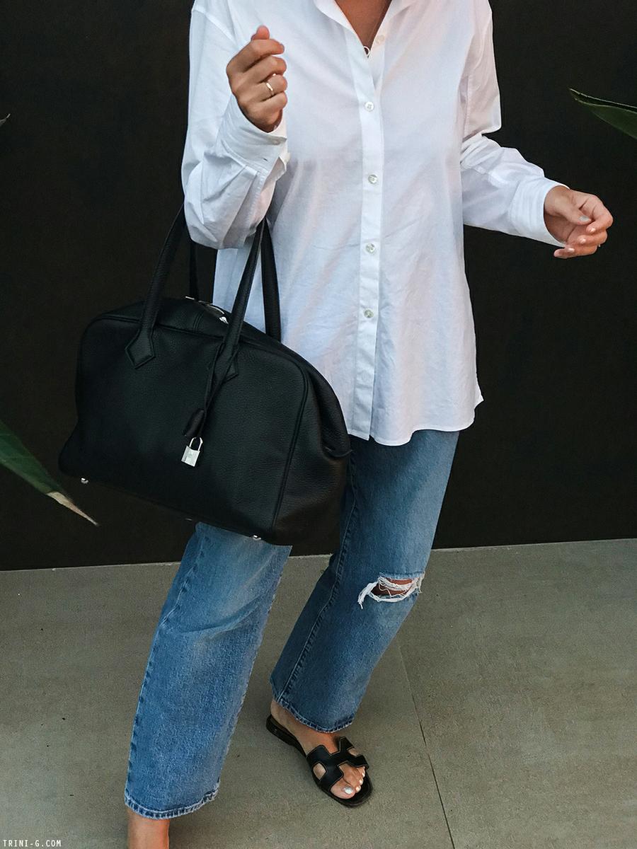 Trini | Levis jeans The Row shirt