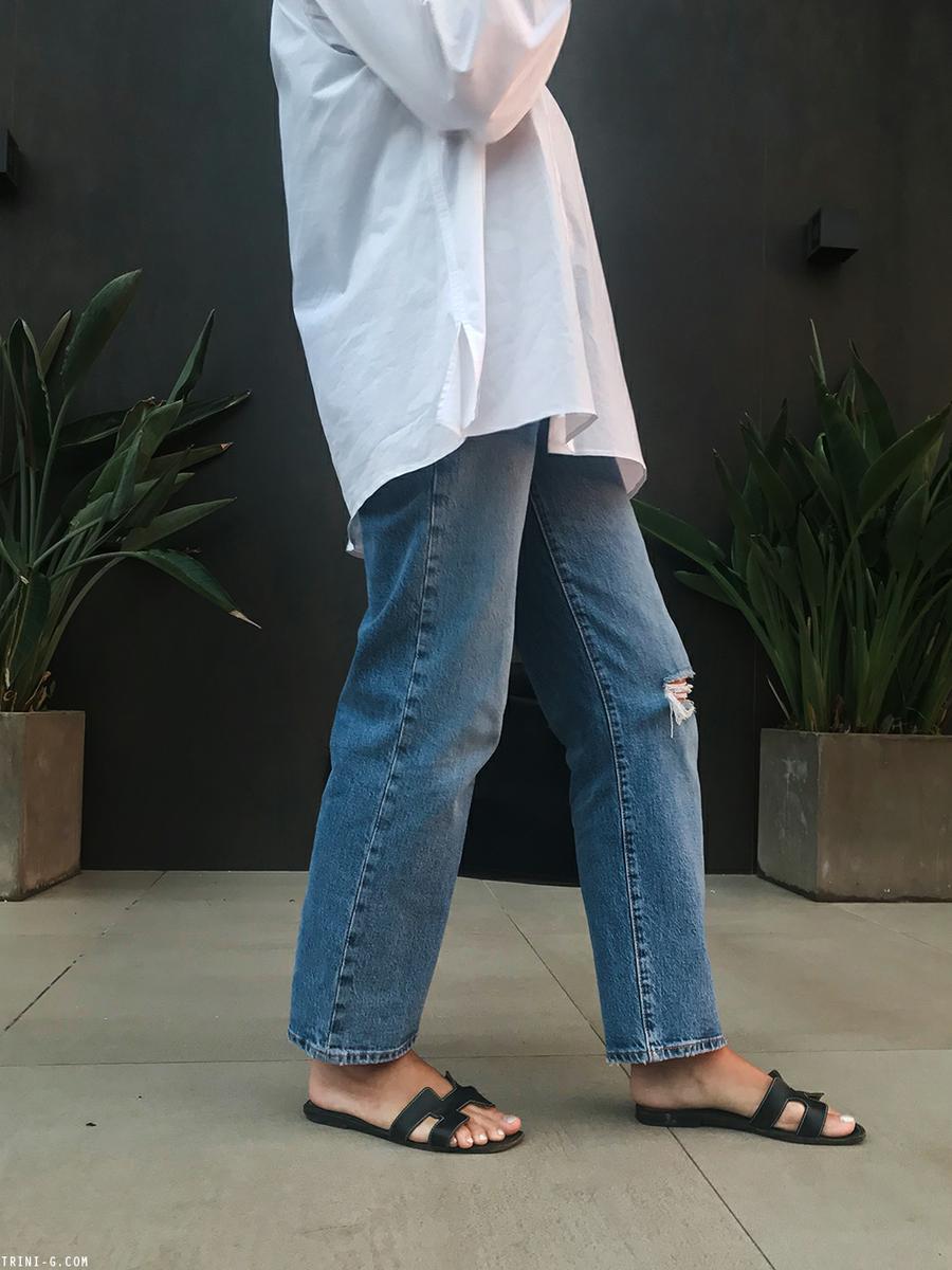 Trini | Levis jeans The Row shirt