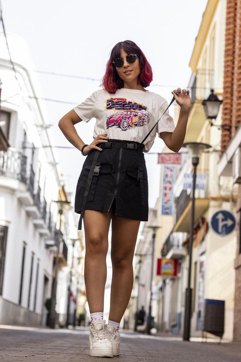 Camiseta estampado letras y coche Speed Racer