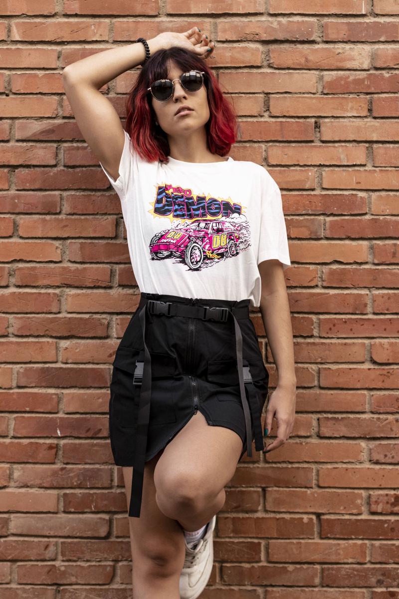 Camiseta estampado letras y coche Speed Racer