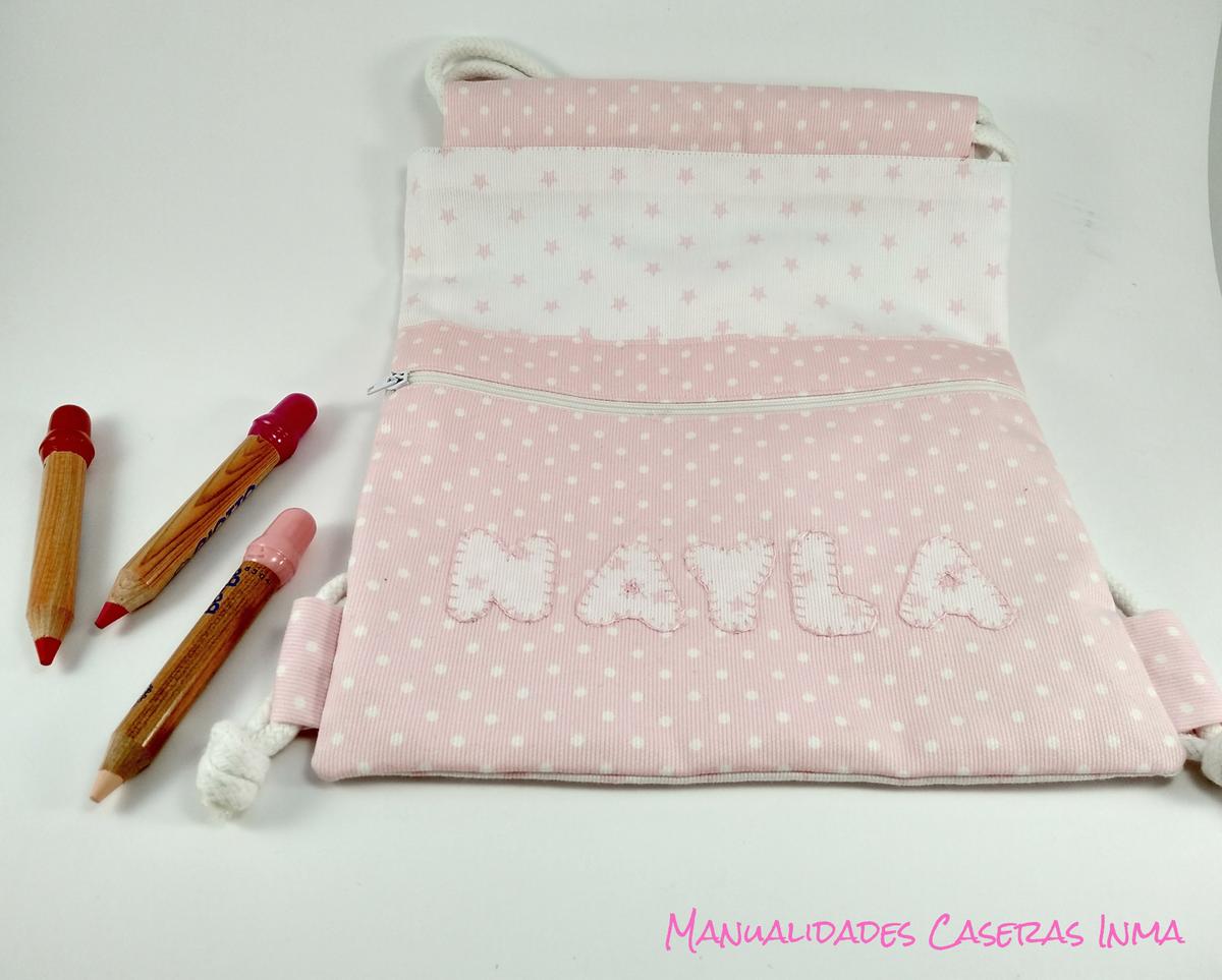 Manualidades Caseras Inma_ Mochila Nayla rosa