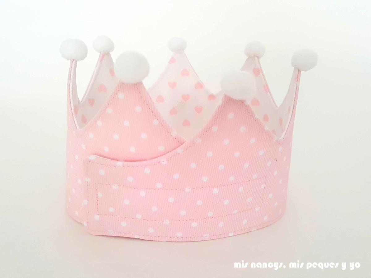 mis nancys, mis peques y yo, corona de cumpleaños de tela, corona con velcro
