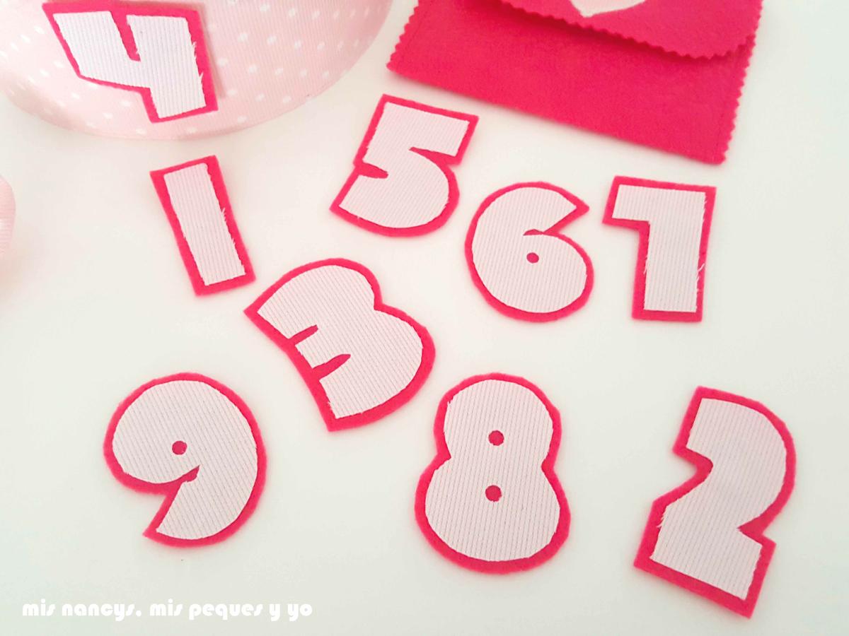 mis nancys, mis peques y yo, corona de cumpleaños de tela, corona con numeros intercambiables