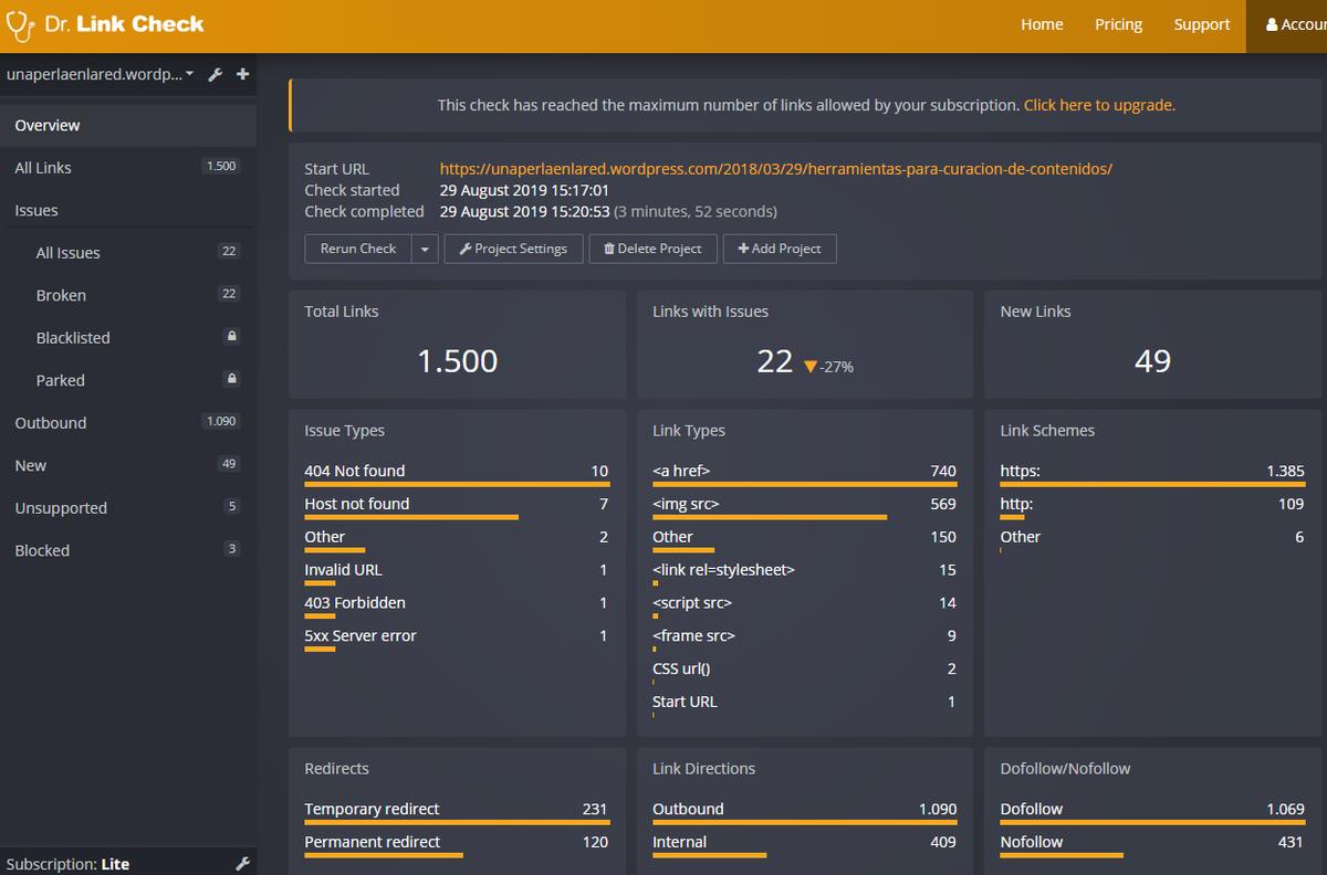 chequear estado de las url de tu web