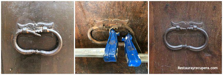 Restauracion_bargueño_nogal_y_boj_correccion_aldaba_restaurayrecupera