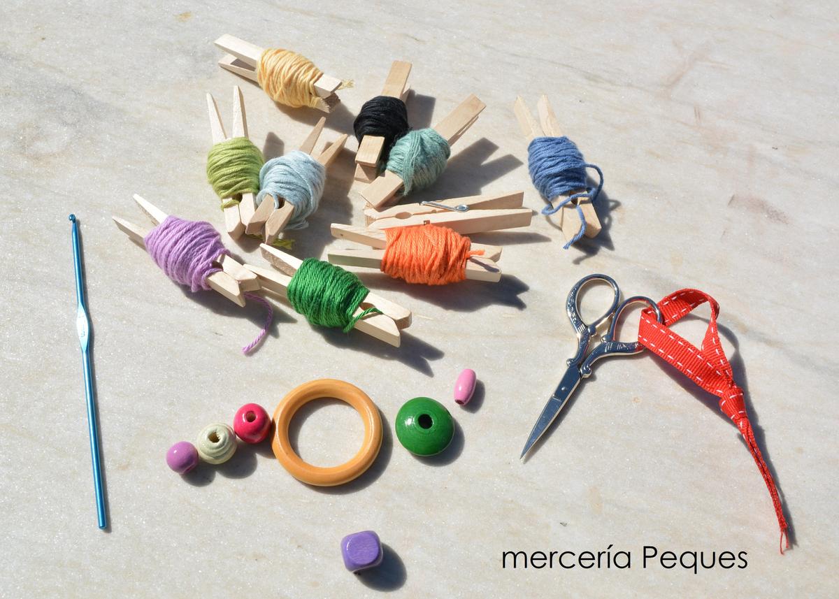 materiales para collar sencillo de ganchillo