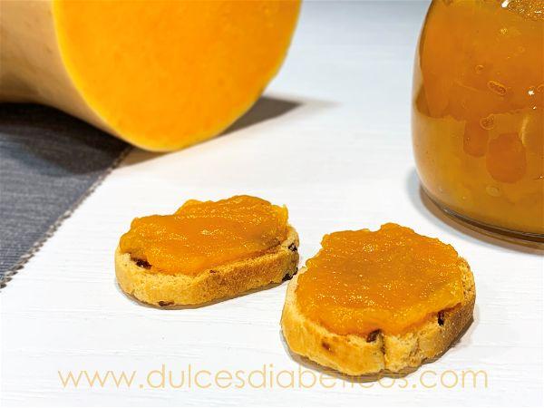 Mermelada de calabaza sin azucar con tostadas