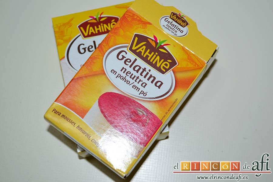 Tarta de mousse de mango con gelée, preparar la gelatina neutra