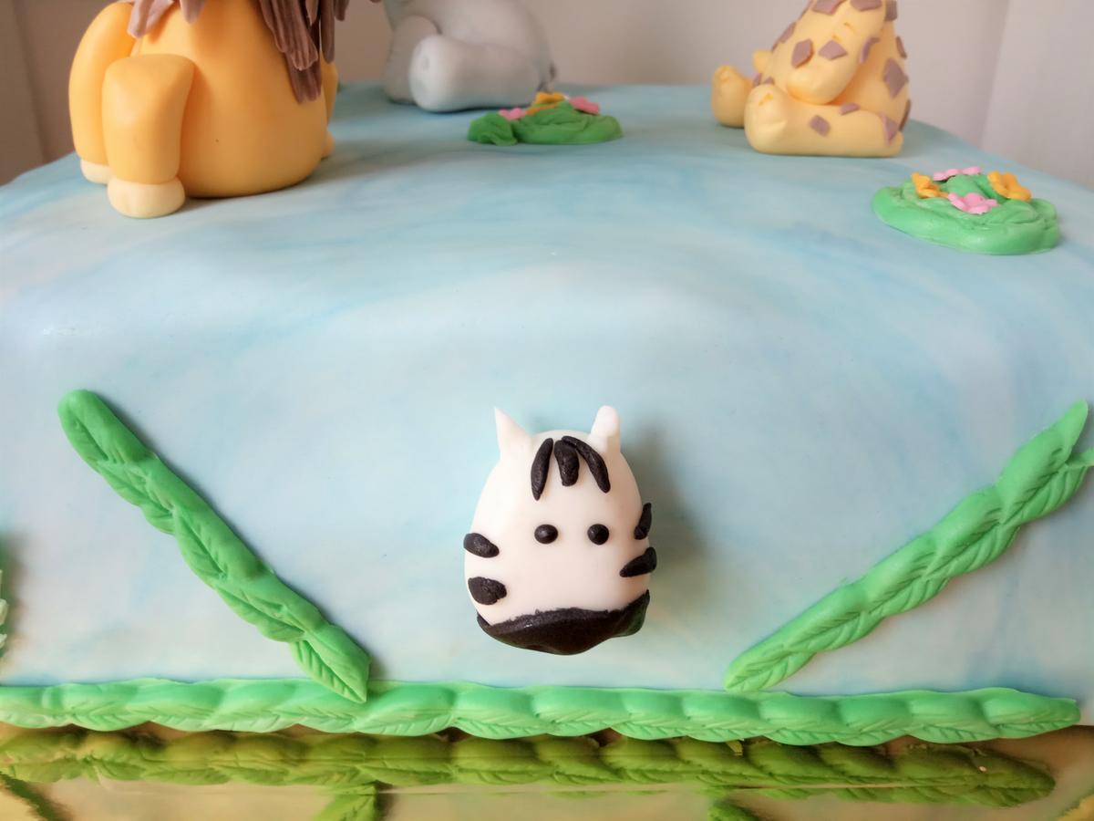 Cabeza de cebra de fondant