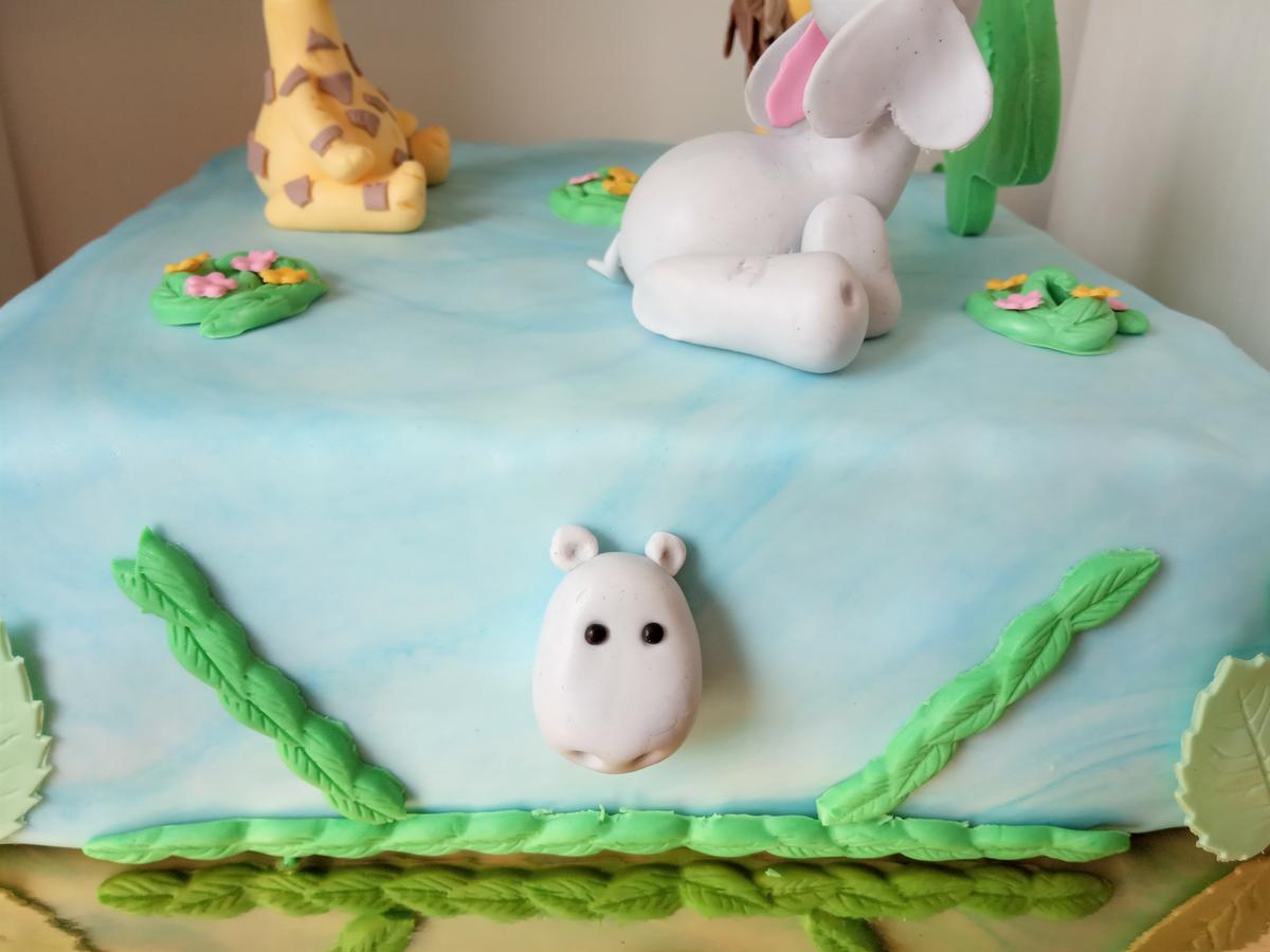 Cabeza de hipopotamo fondant