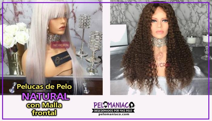 pelucas pelo natural con malla frontal