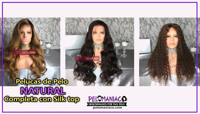 pelucas pelo natural con silk top