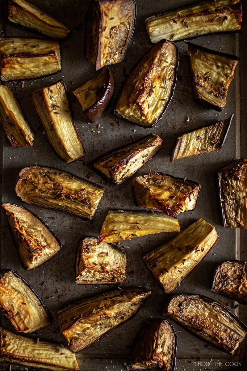berenjenas al horno con salsa de yogur