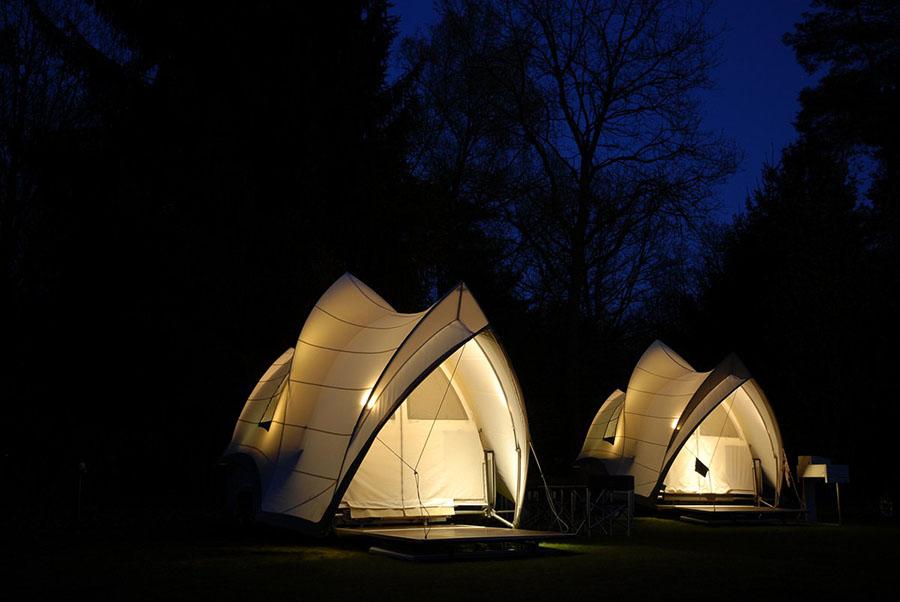 practicar glamping