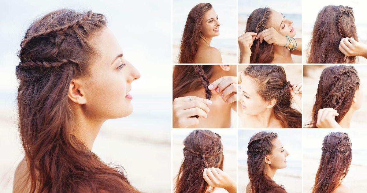 Peinados con pelo suelto y trenzas