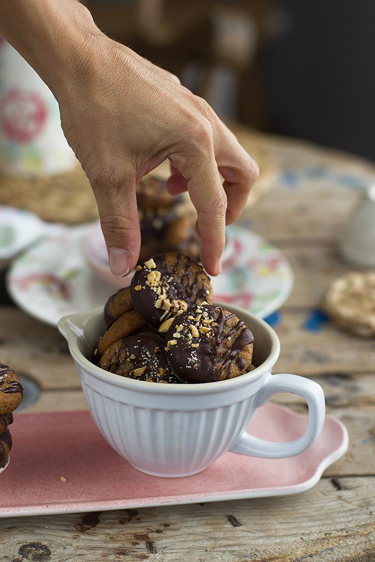 Cookies de Cacahuetes con solo 4 ingredientes, sencilla y saludable
