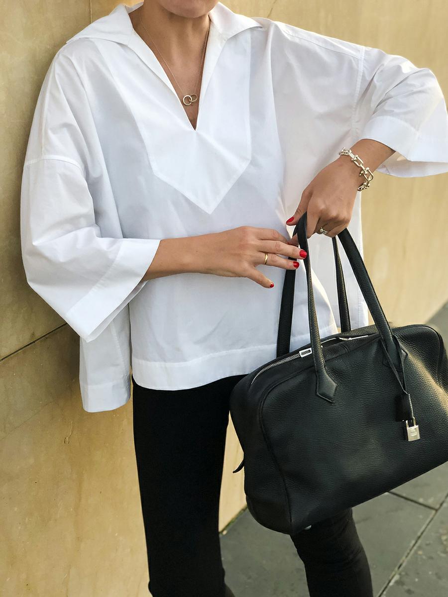 Trini | The Row leggings Balenciaga top