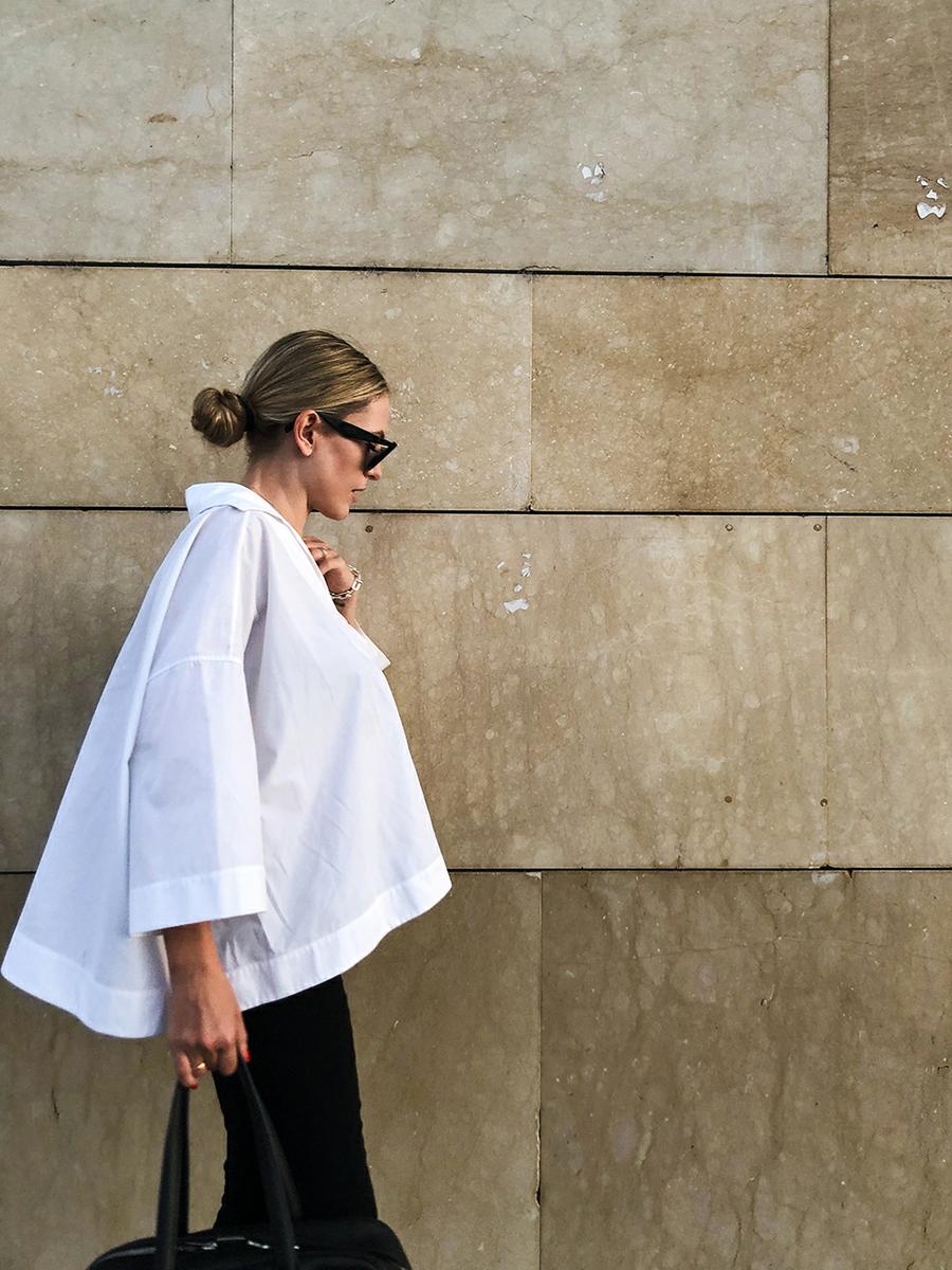 Trini | The Row leggings Balenciaga top