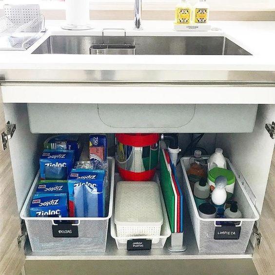 aprovechar el mueble bajo el fregadero VII