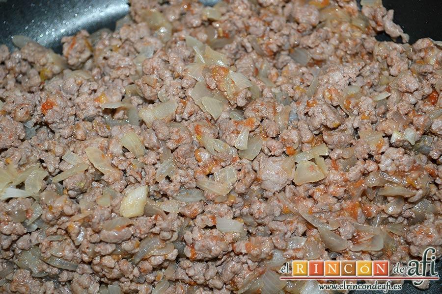 Croque cake de berenjenas, rehogar bien