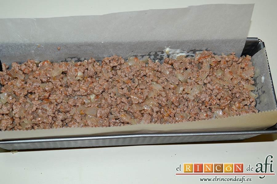 Croque cake de berenjenas, poner una capa de fritura