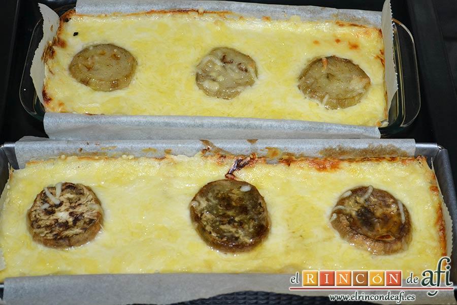 Croque cake de berenjenas, hornear