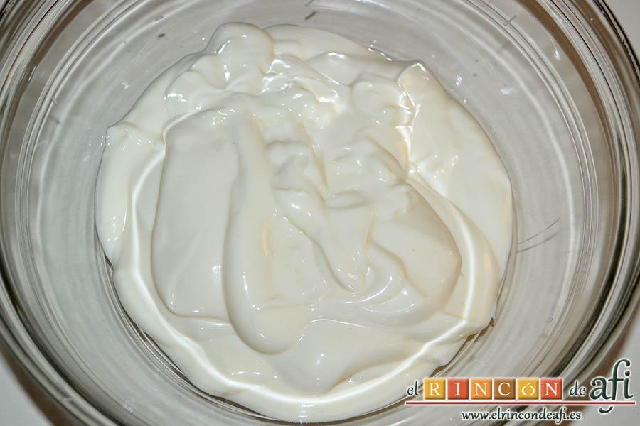 Croque cake de berenjenas, elaborar bechamel y reservarla en un bol