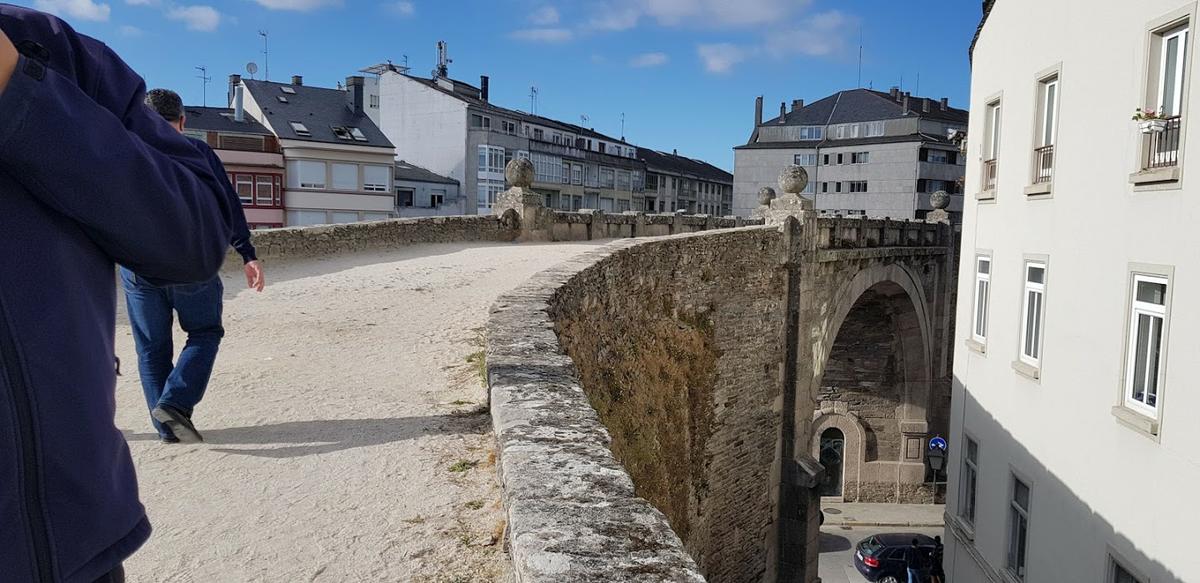 Vista de la muralla romana. Lugo.