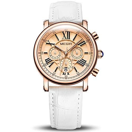 Reloj Mujer Reloj de Pulsera para Mujer (Cuarzo, Resistente al Agua, Correa de Piel...