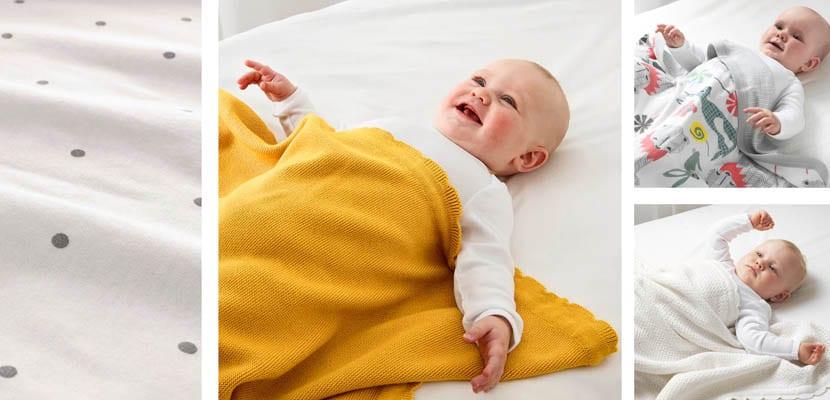 Sabanas y mantas para minicuna de Ikea