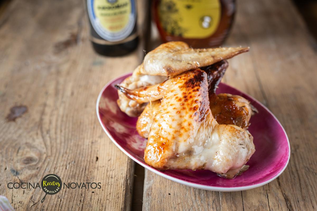 Alitas de pollo al Horno con soja y miel 2