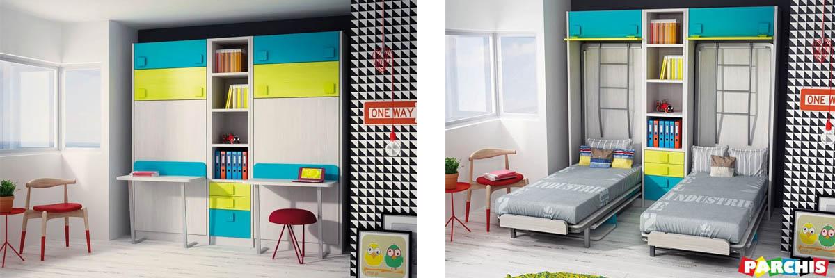 Literas abatibles para dormitorio infantil