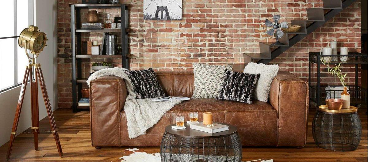 En el estilo industrial, el cuero es un material indispensable.