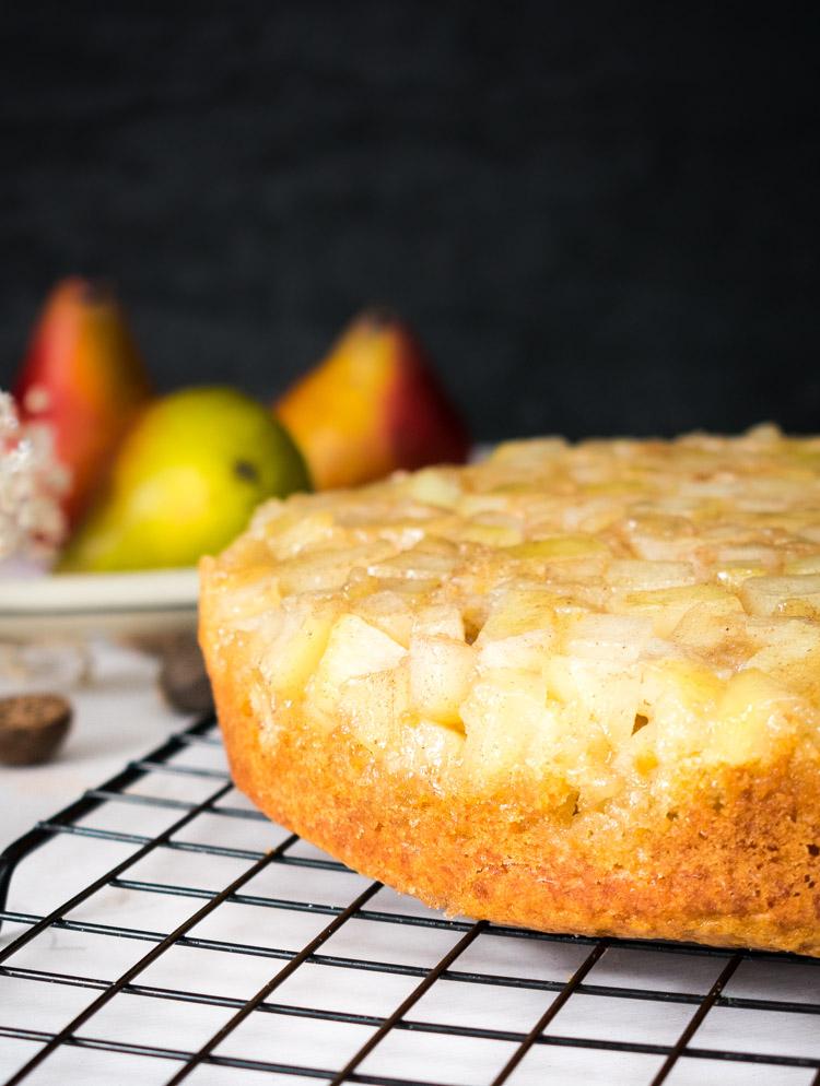 PAstel de pera al revés con yogurt