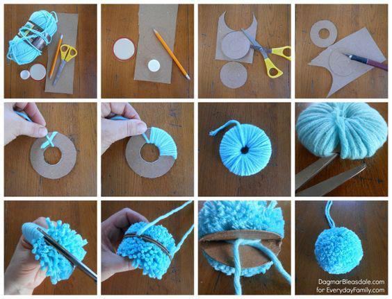 DIY: cómo hacer pompones de plástico para fiestas