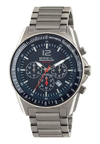 Reloj BREIL Hombre Titanium Esfera Azul e Correa in Titanio, Movimiento Chrono Solar