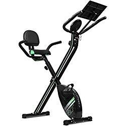 Cecotec Bicicleta Estática Plegable Magnética X-Bike Pro. Pulsómetro, Pantalla LCD, Resistencia Variable (8 niveles), Pedales de Máximo Agarre, 2,5kg Volante de Inercia.