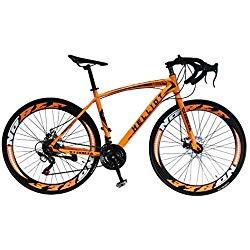 Helliot Bikes Sport 03 Bicicleta de Carretera Urbana, Adultos Unisex, Naranja, M-L