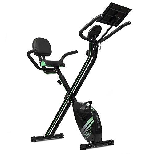 Cecotec Bicicleta Estática Plegable Magnética X-Bike Pro. Pulsómetro, Pantalla LCD, Resistencia Variable (8 niveles), Pedales de Máximo Agarre, 2,5kg Volante de Inercia.