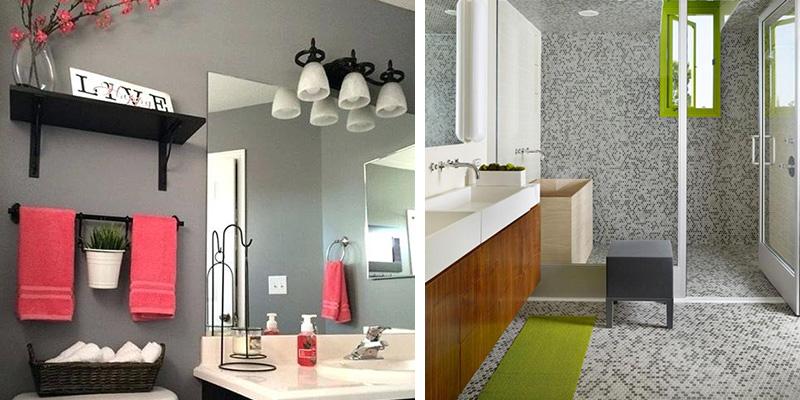 Baños con un toque de colorido