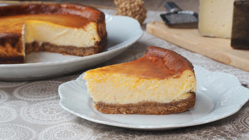 como se hace la cheesecake de queso de cabra al horno